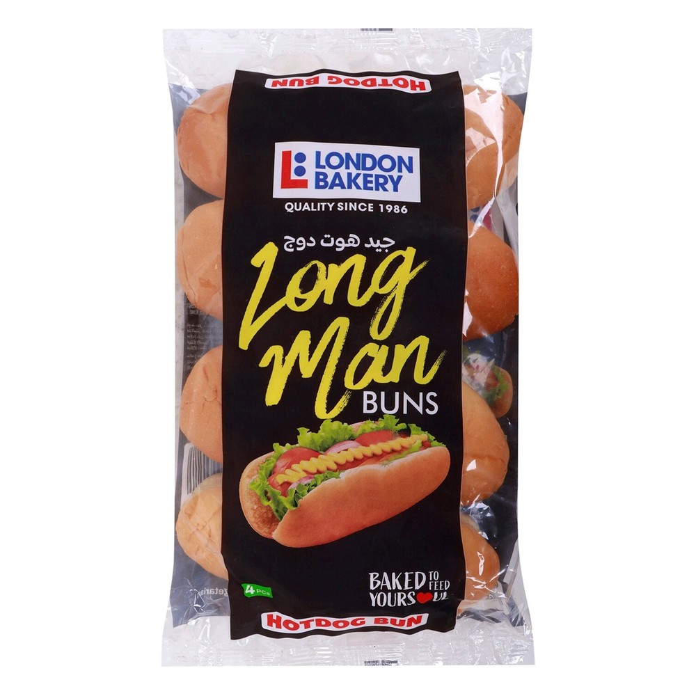 London Bakery Hotdog Roll Assorted 4Pcs 215g