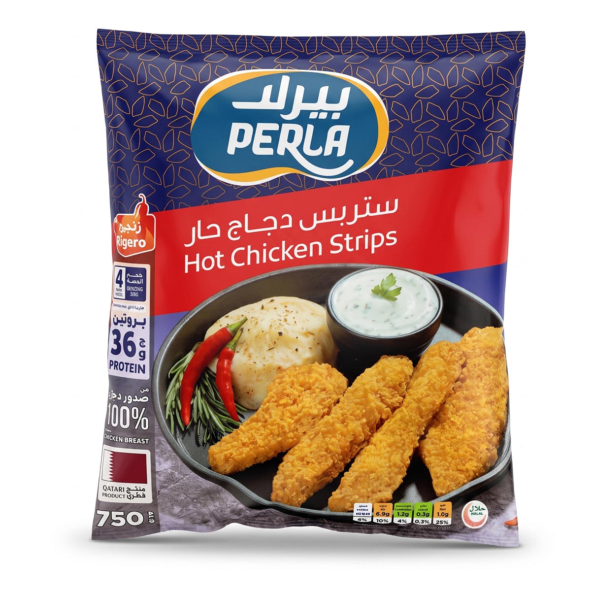 Perla Zingero Spicy Chicken Strips 750g