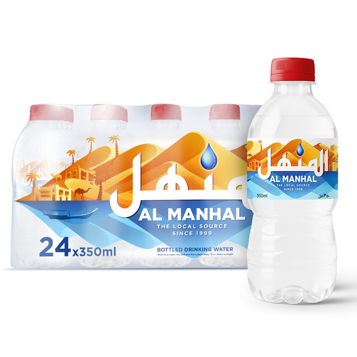 Al Manhal Bottled Drinking Water 350ml x 24 Pieces