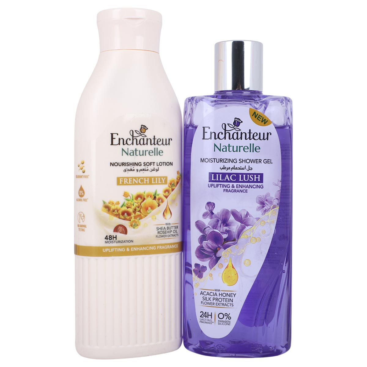 Enchanteur Naturelle Shower Gel 250ml And Soft Lotion 250ml