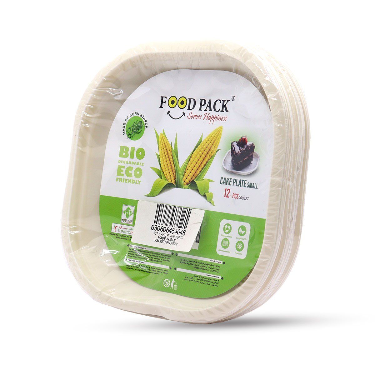 Food Pack Bio Degradable Corn Starch Cake Plate