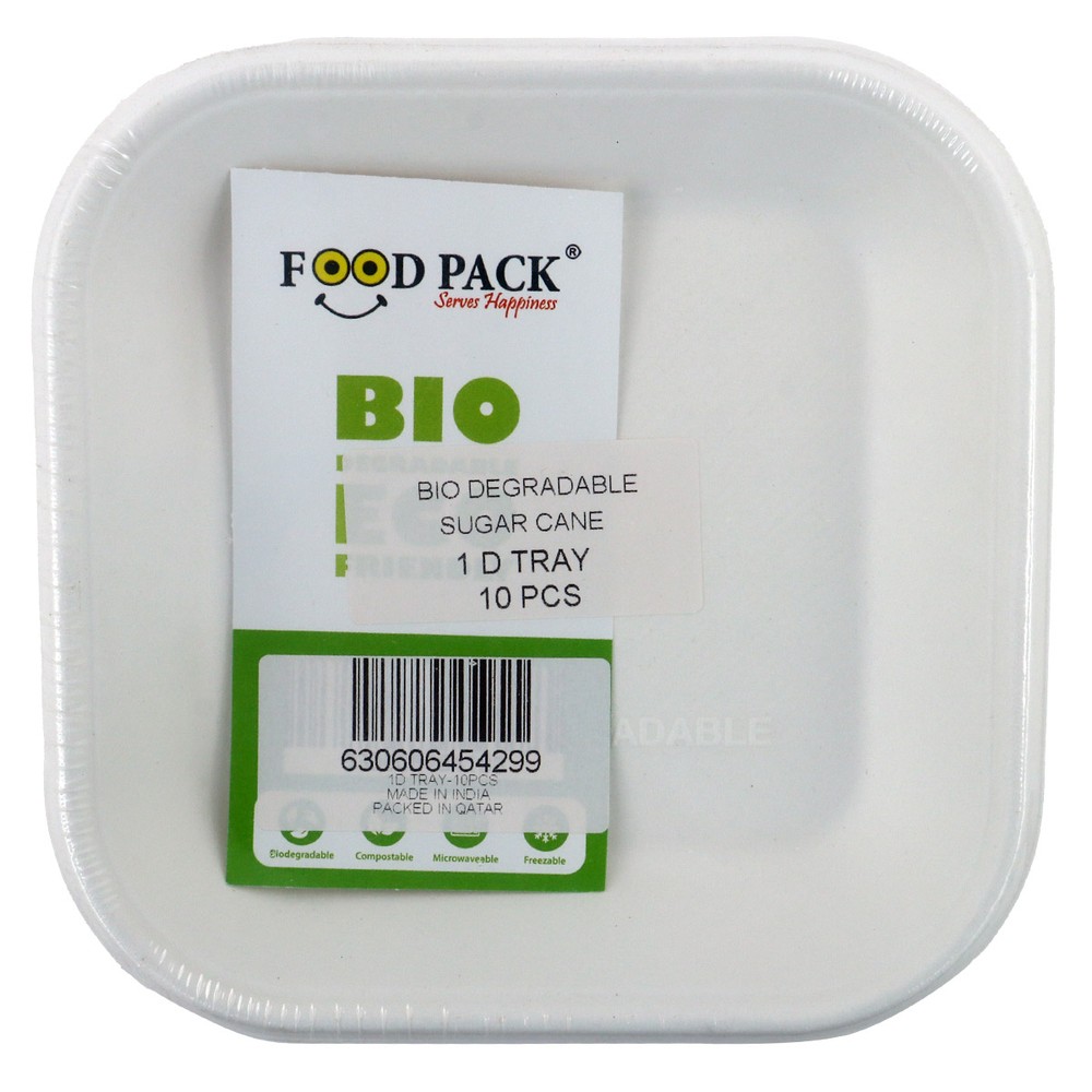 Food Pack Biodegradable Tableware 10 Pieces Pack
