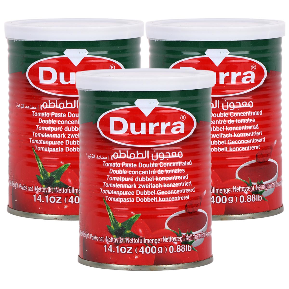Durra Tomate Paste Double Concentrated 3x400g