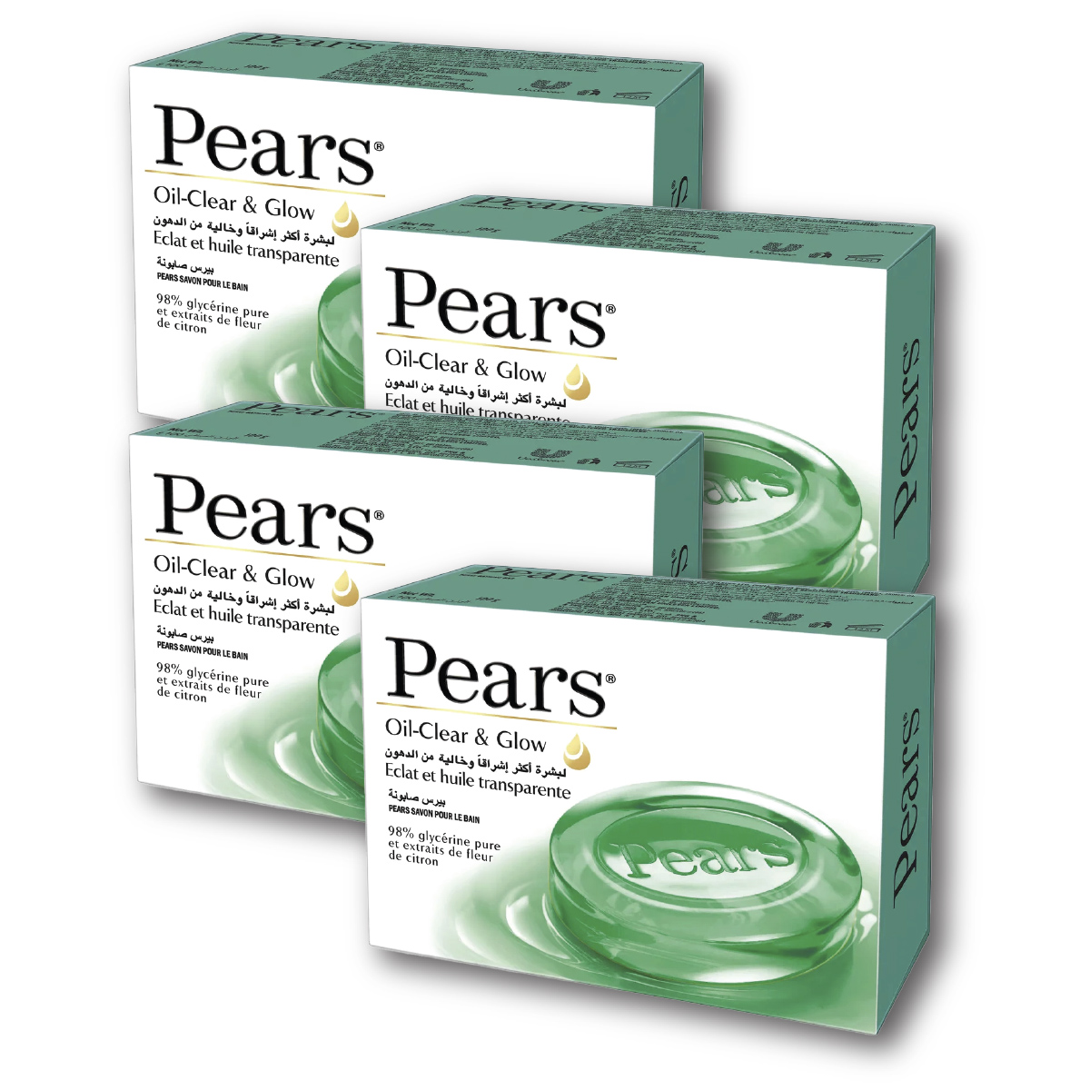 Pears Oil Clear And Glow Soap 4x125g