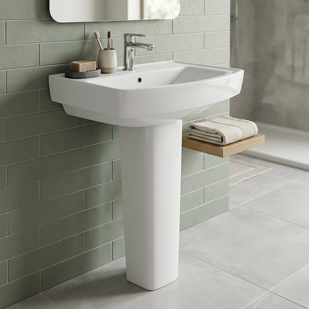 Neo Wash Basin With Full Pedestal 421x565x855cm