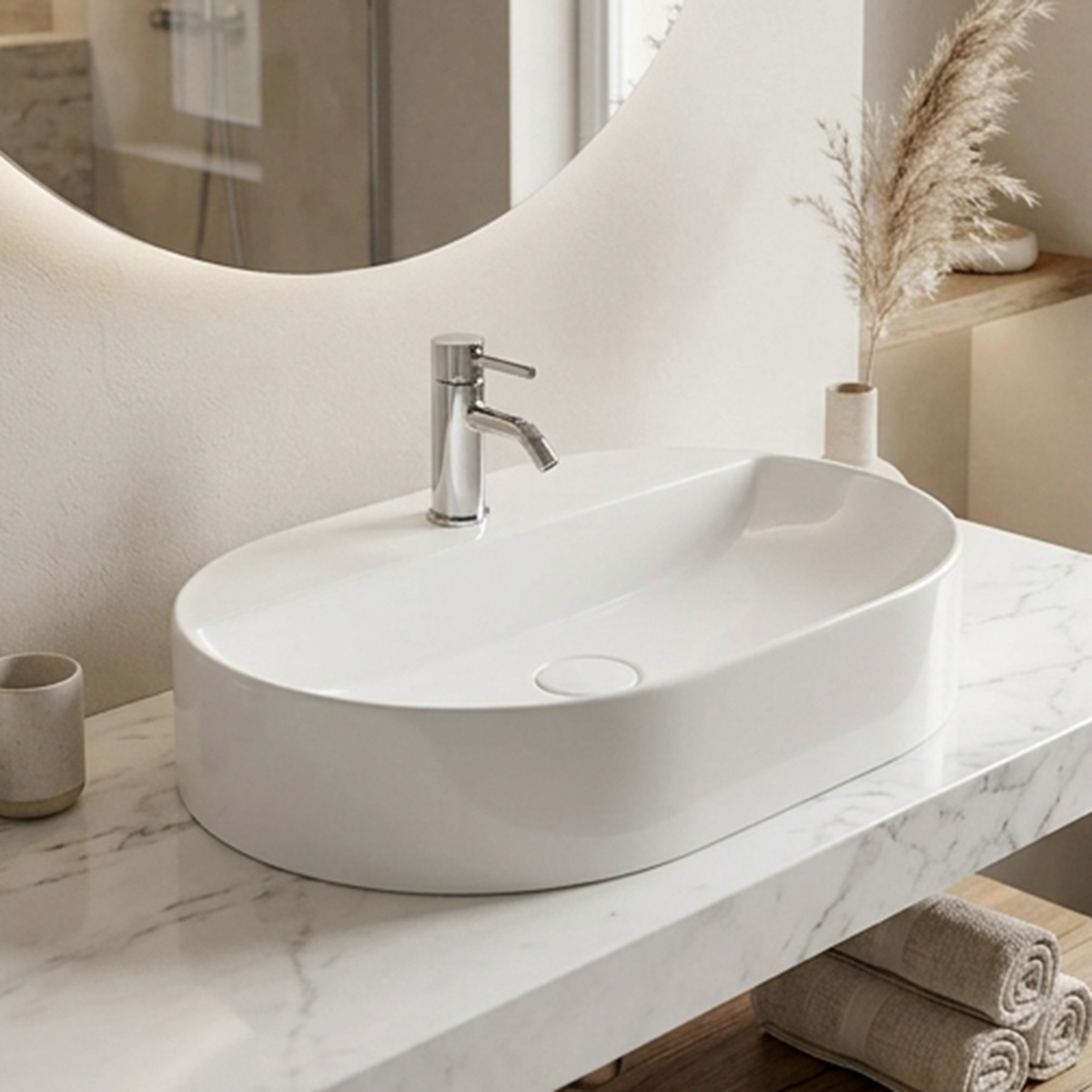 Oval Bathroom Sink Ceramic (360 x 536 x 115mm)