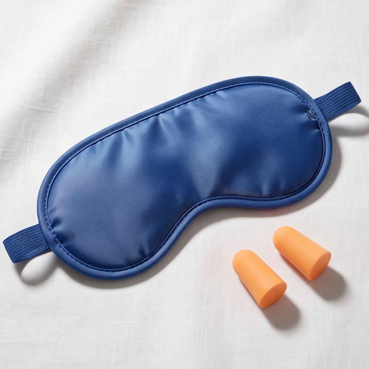 Eye Mask With Elastic Head Band Blue