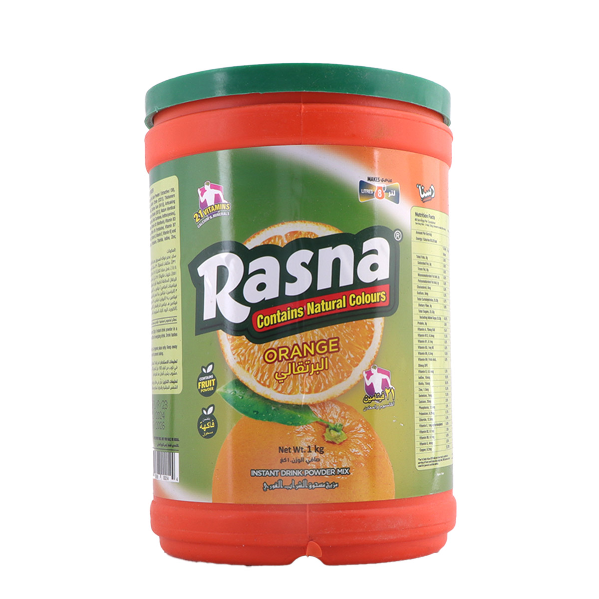 Rasna Orange Flavour Instant Drink Powder Mix Jar 1Kg