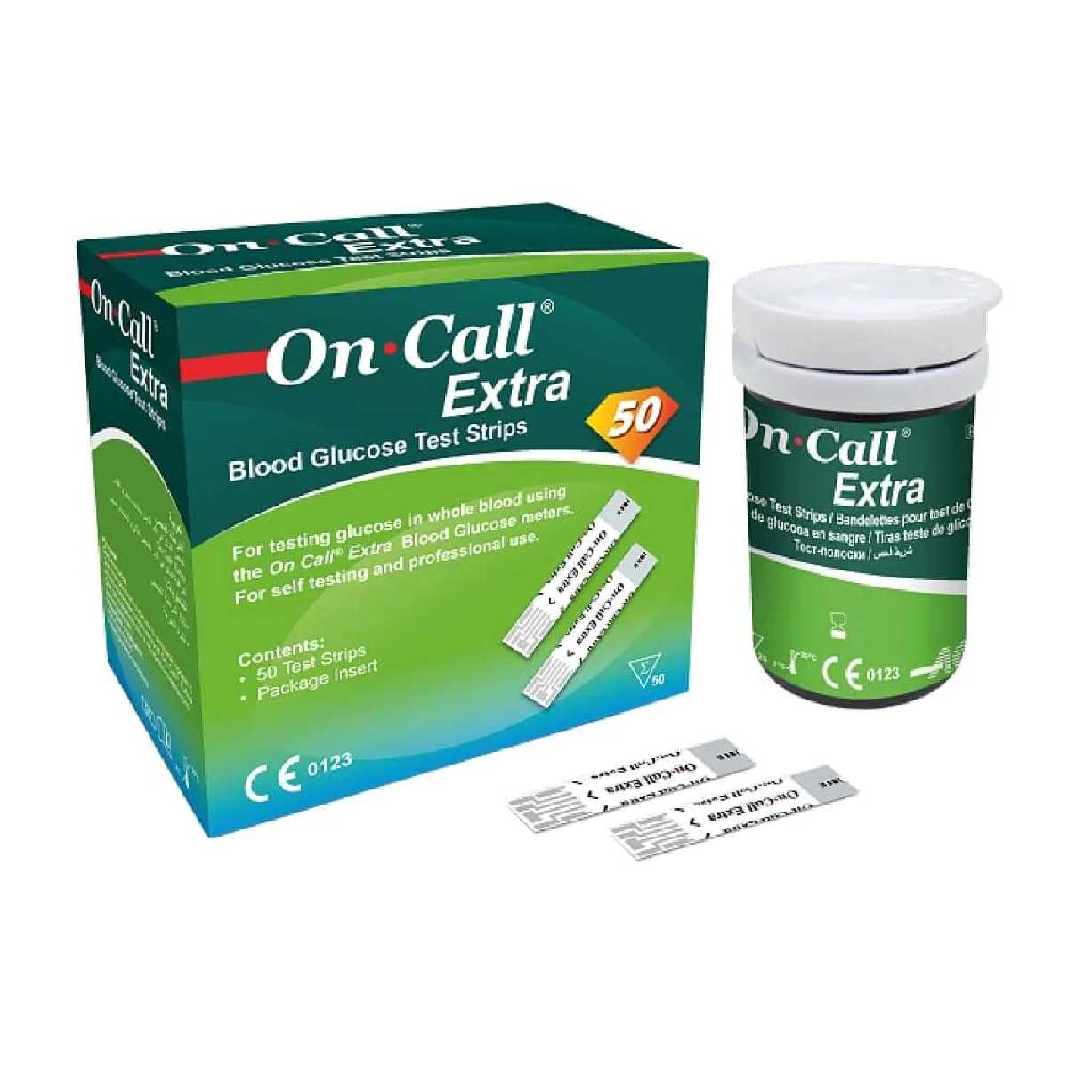 On Call Blood Glucose Test Strips 50 Pieces