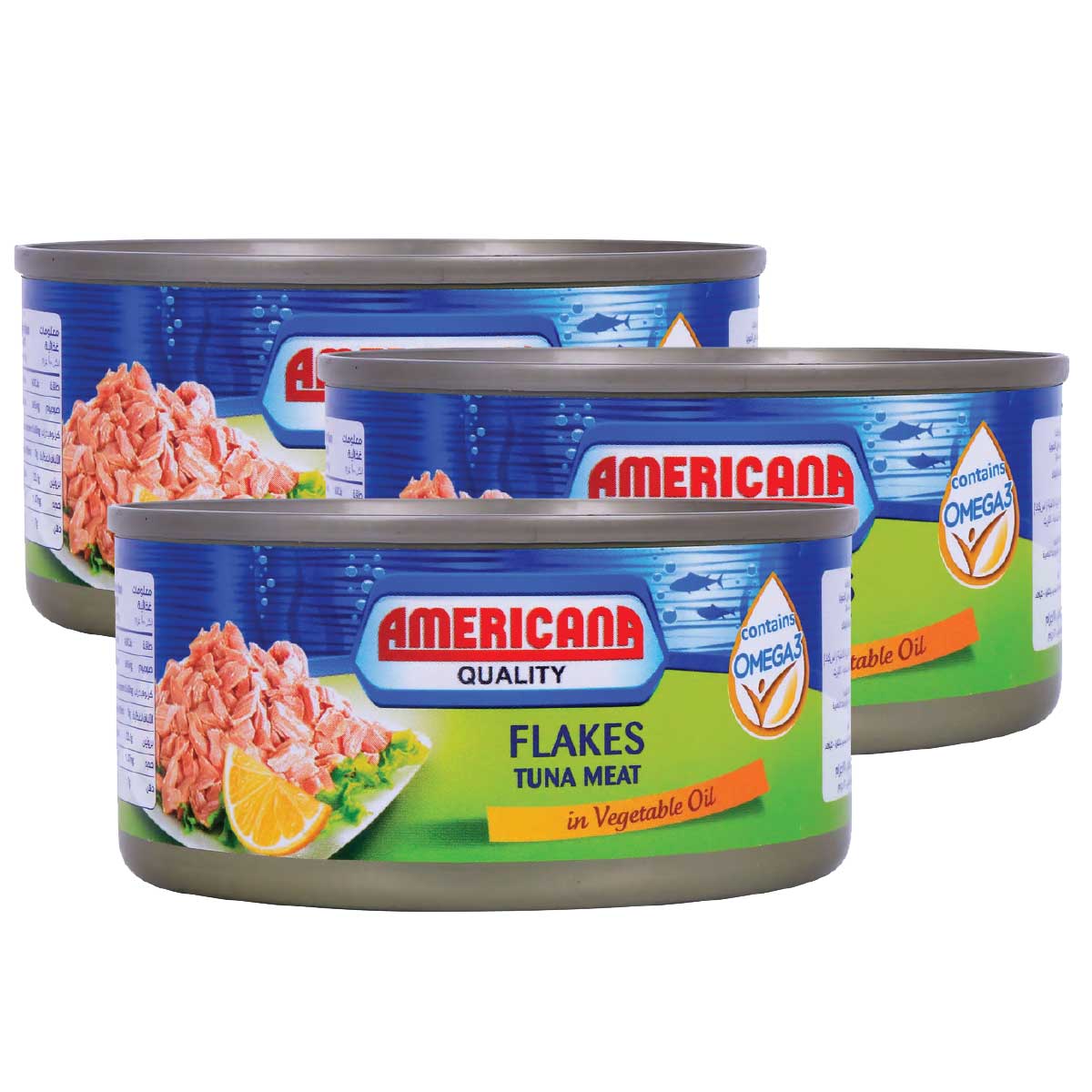 Americana Flakes Tuna Meat in Vegetable Oil Value Pack 3x170g