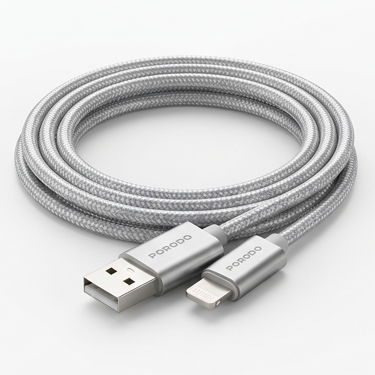 Porodo USB A To Lightning Braided Cable 1.2 Meter