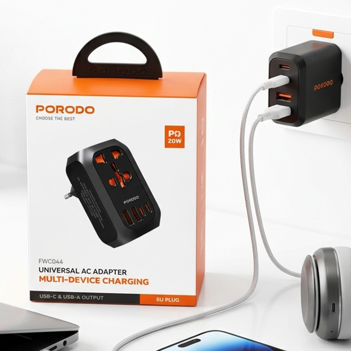Porodo Universal AC Adapter 2500W