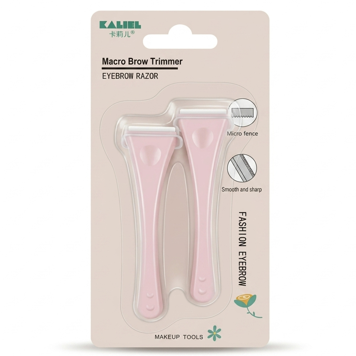 Kaliel Macro Brow Trimmer Eyebrow Razor 2 Pieces
