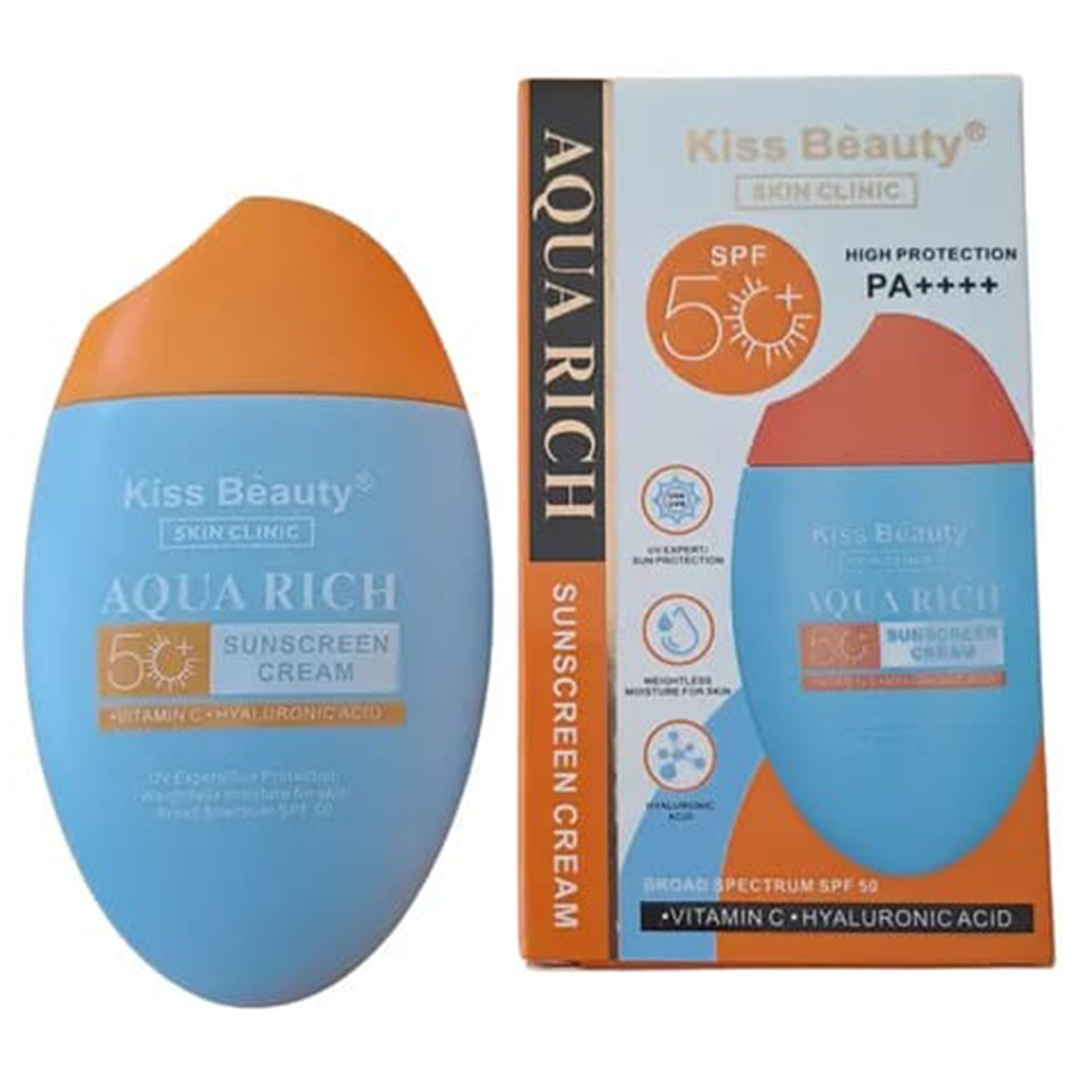 Kiss Beauty Aqua Rich Sunscreen Cream Spf 50+ 50ml