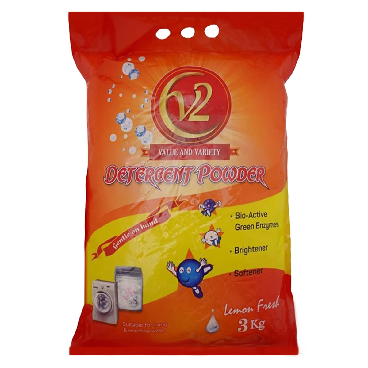 V2 Detergent Powder Lemon Fresh 3kg