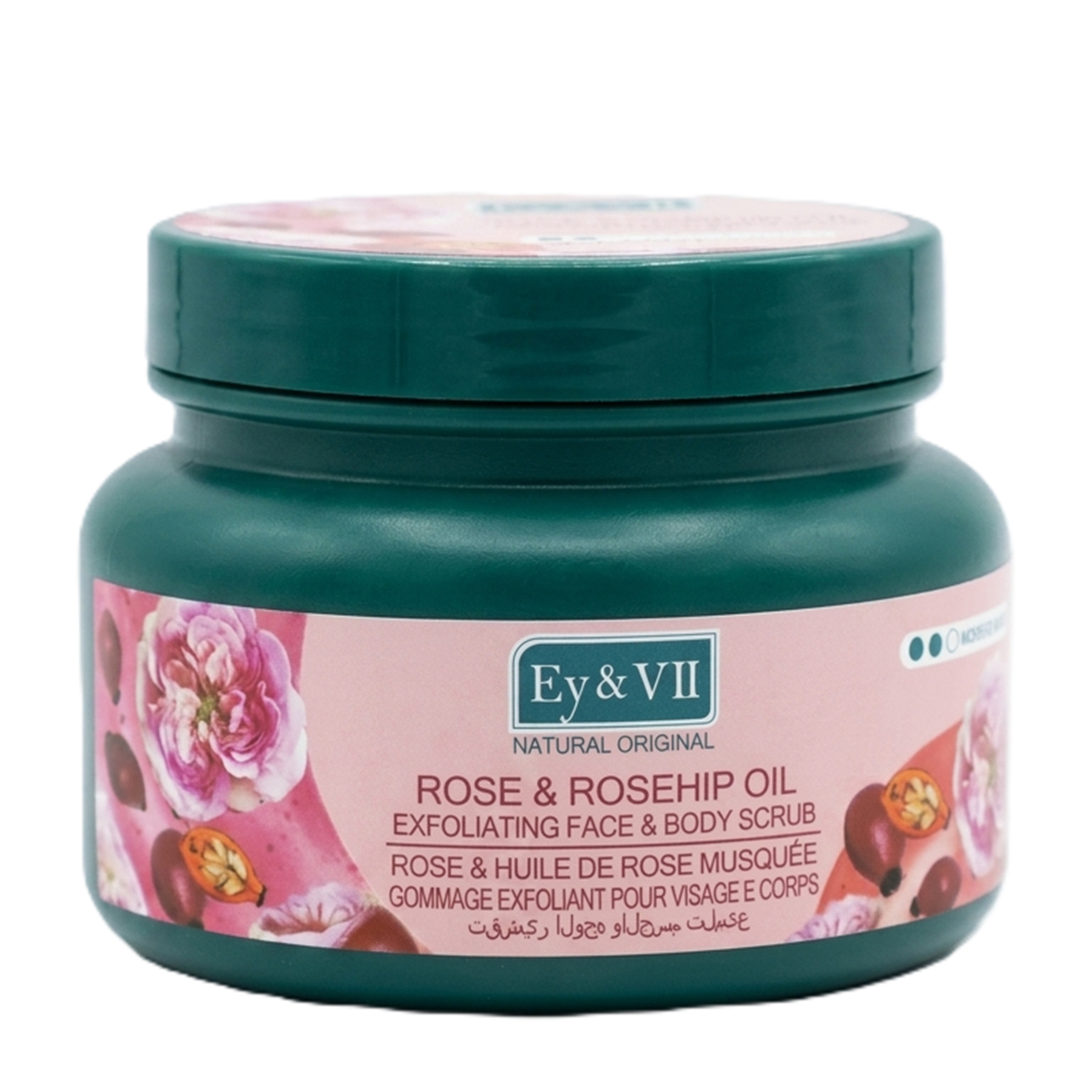 Ey & Vii Exfoliating Face & Body Scrub Rose & Rosehip Oil 580g