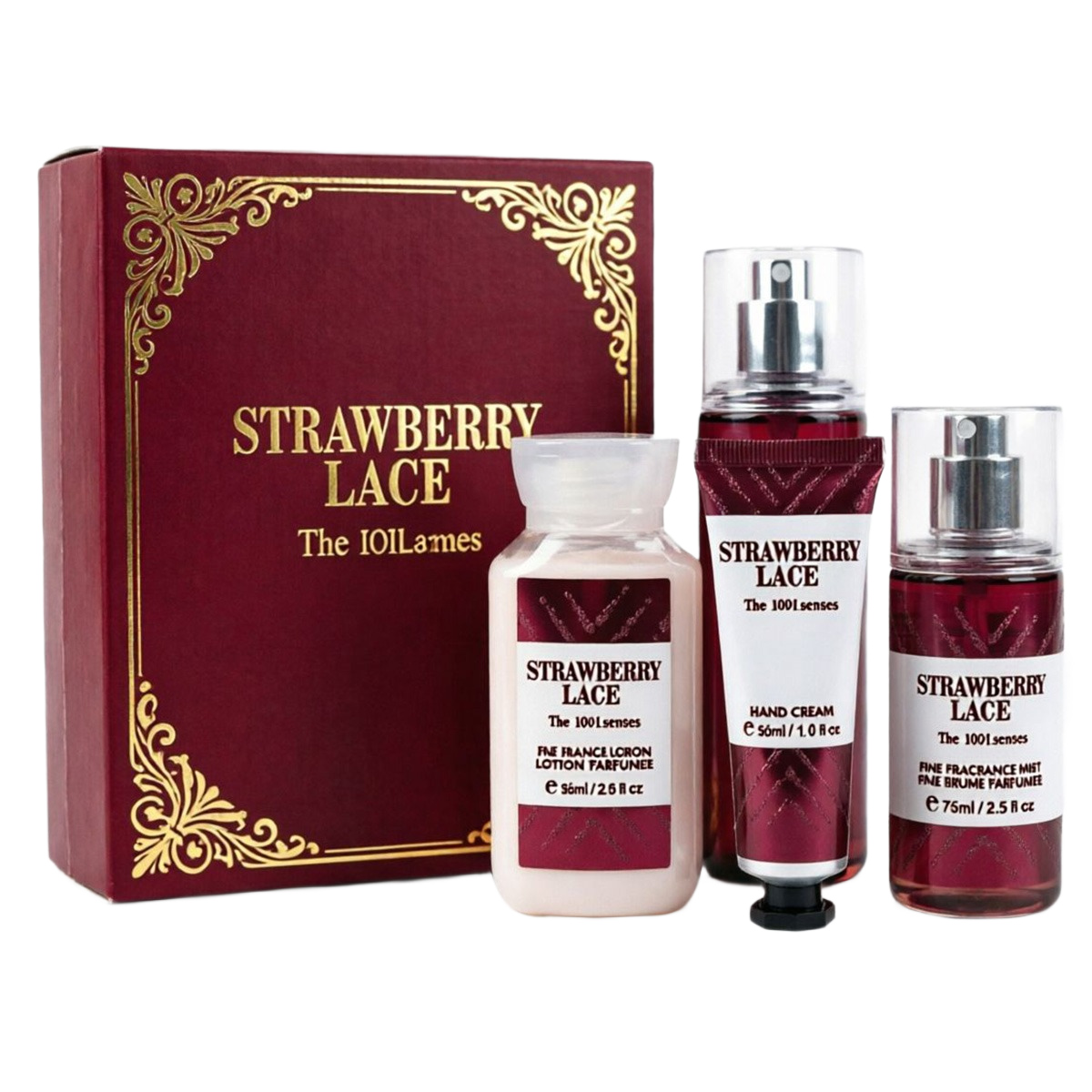 Strawberry Lace Body Line Perfume Set 3 Pieces