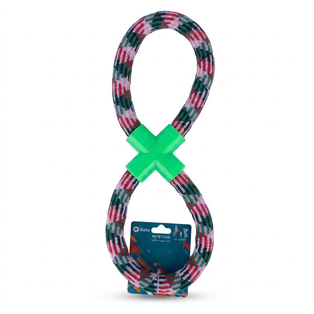 Italo Pets Toys Durable Interactive Plaid Rope