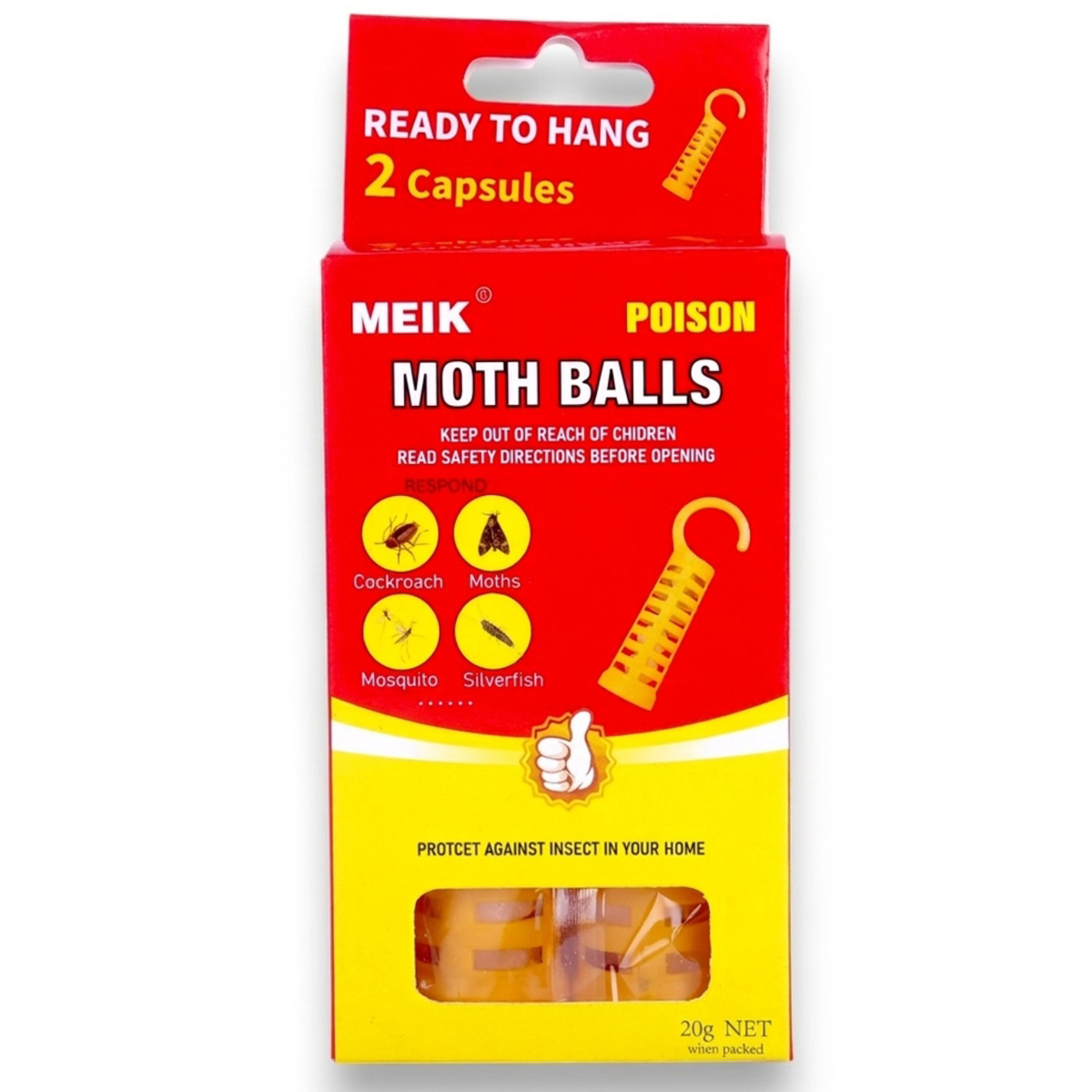 MEIK Hanging Moth Balls Pest Control Capsules