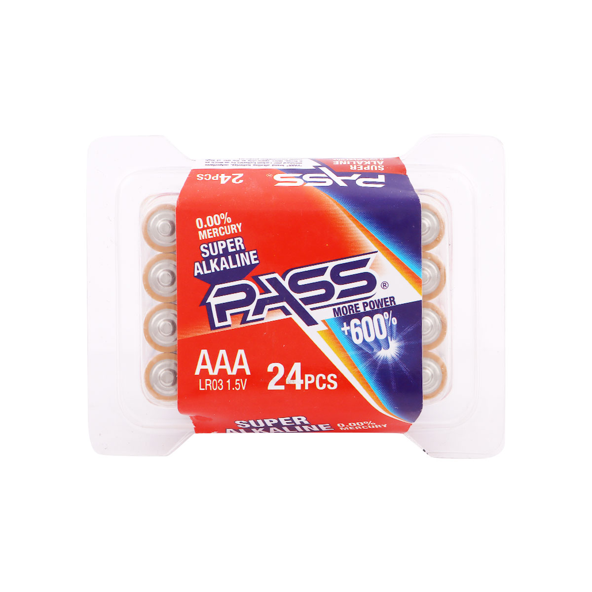 Pass Super Alkaline Battery AAA 24 Pieces