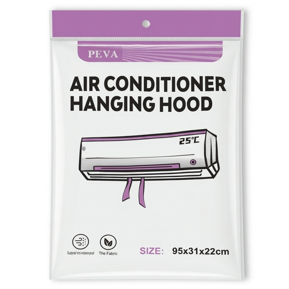 Peva Air Conditioner Hanging Hood 95x31x22cm