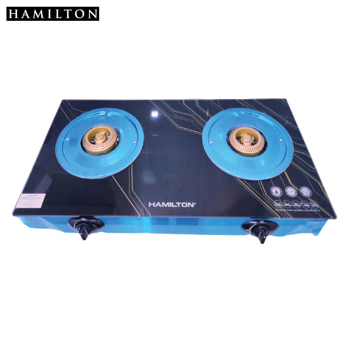 موقد غاز هاميلتون ذو سطح زجاجي مزدوج - HT1107GC