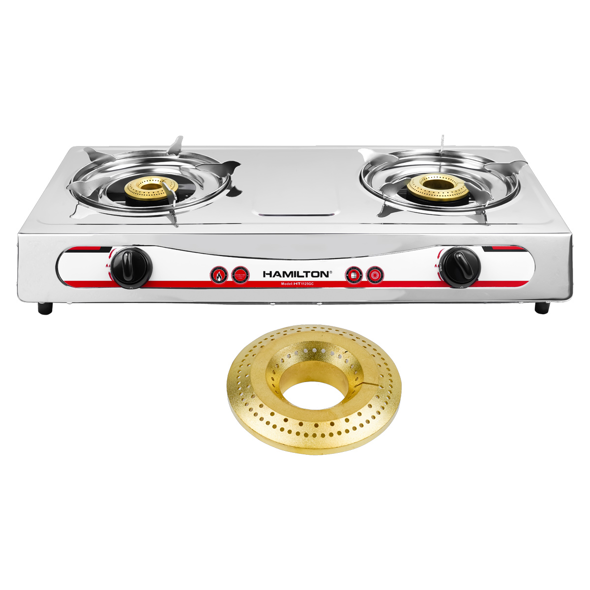 Hamilton Stainless Steel Gas Stove With 2 Burners