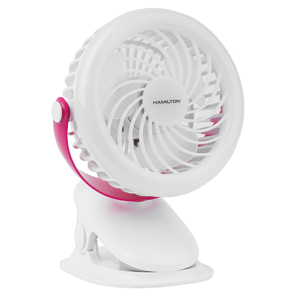 Hamilton Rechargeable Clip Fan With Led Light 4 Inch HT7089