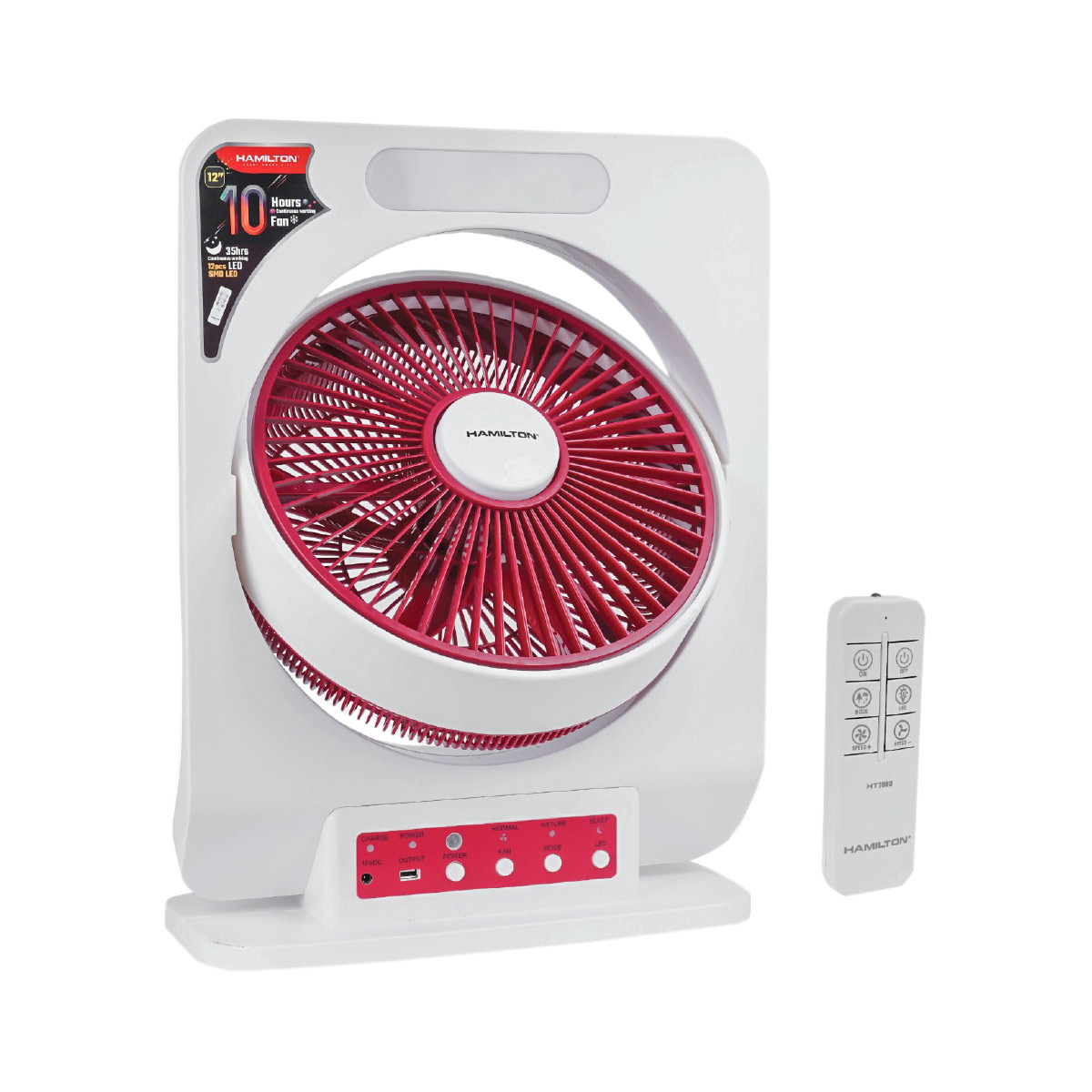 Hamilton Rechargeable Table Fan 12 Inch