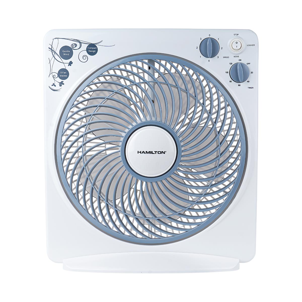 Hamilton 12 Inches Box Fan 55W with Timer HT7429