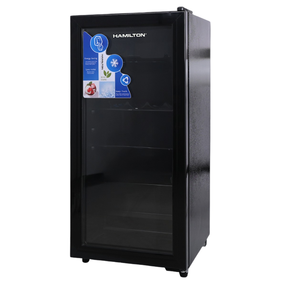 Hamilton Glass Door Refrigerator 120L