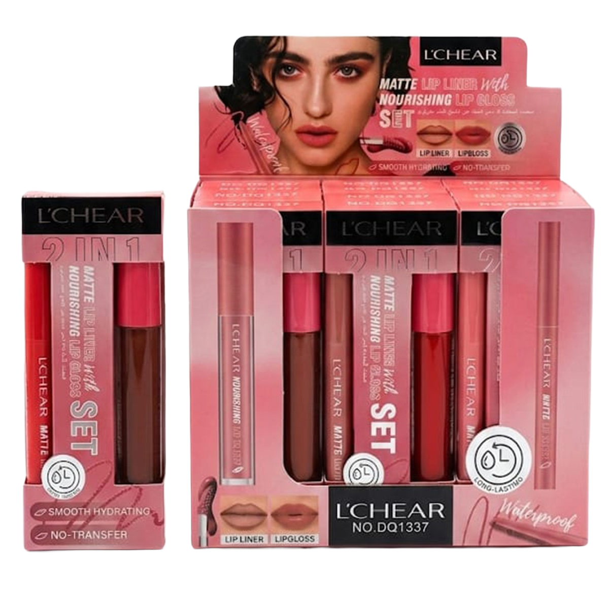 2 In 1 Matte Lip Liner With Nourishing Lip Gloss Set