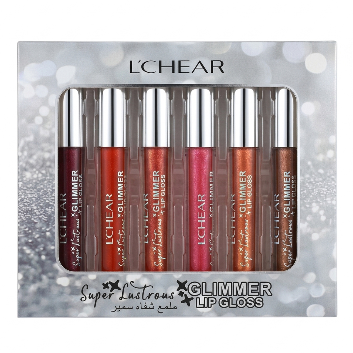 L'Chear Super Lustrous Glimmer Lip Gloss 6 Pieces