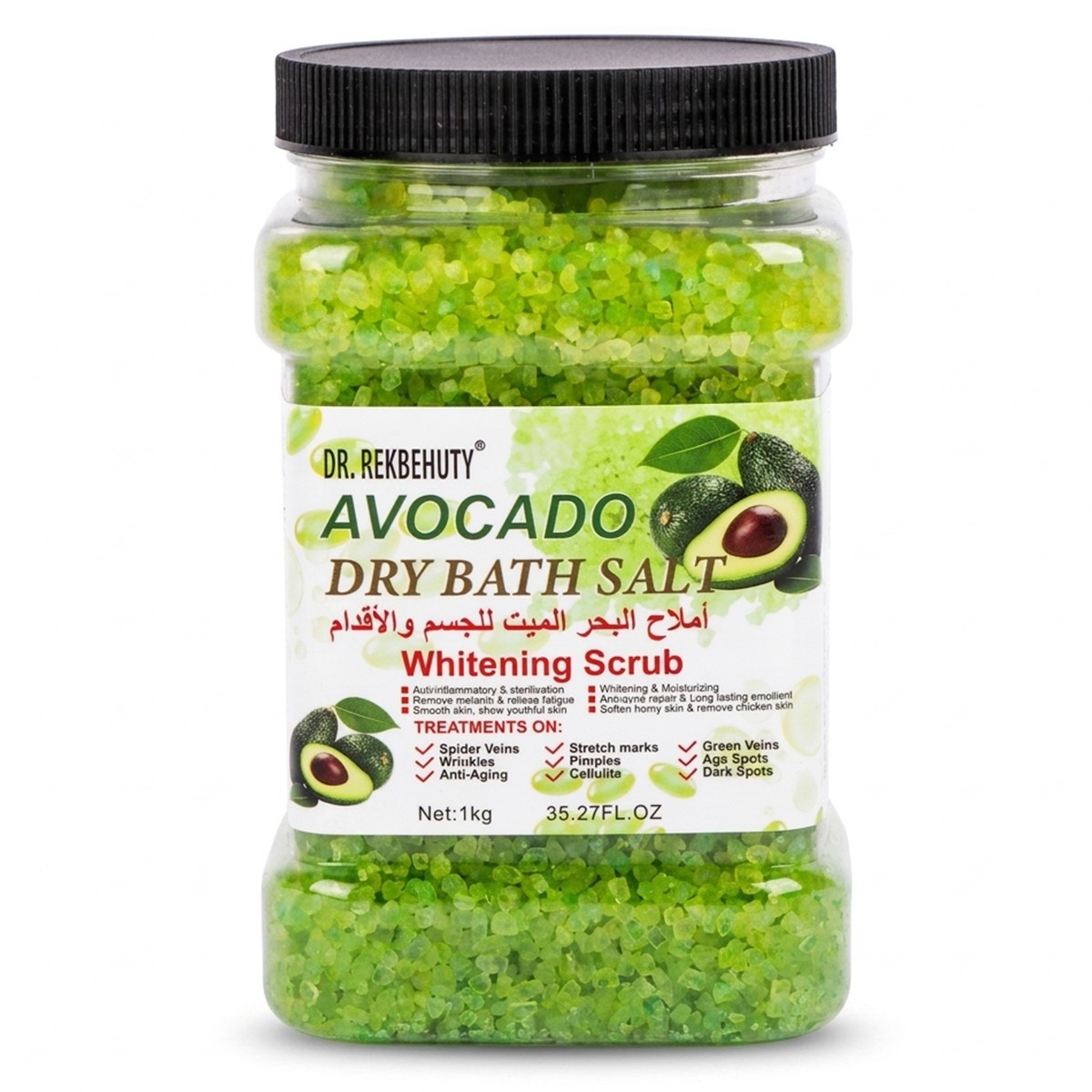 Dr. Rekbehuty Avocado Dry Bath Salt Whitening Scrub 1kg