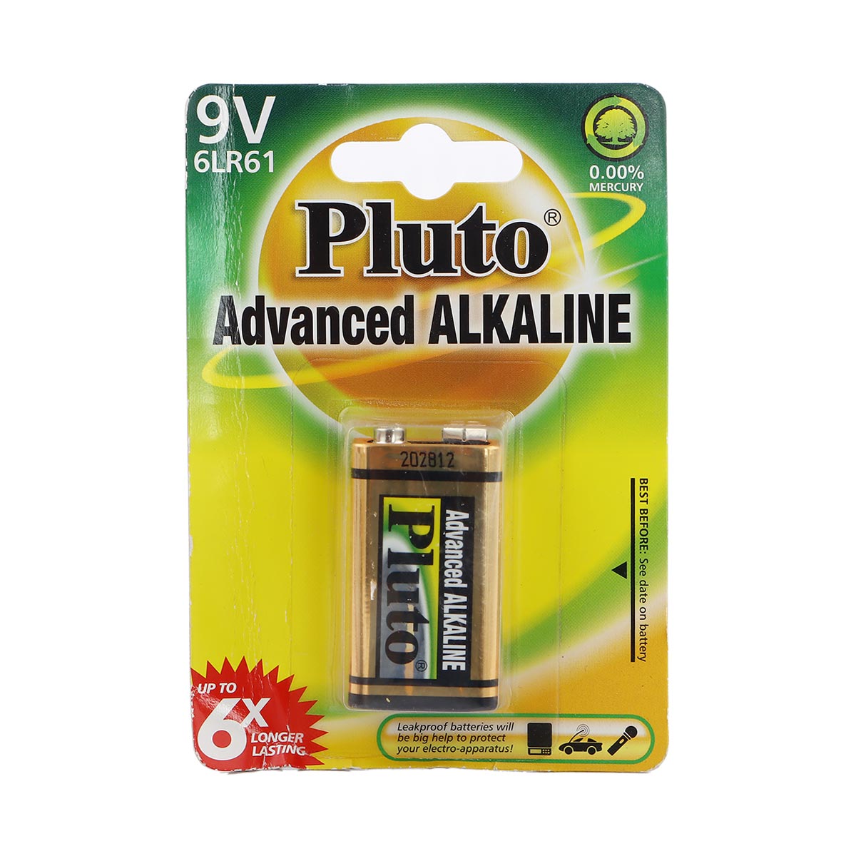 Pluto Advanced Alkaline Battery 9V 6LR61