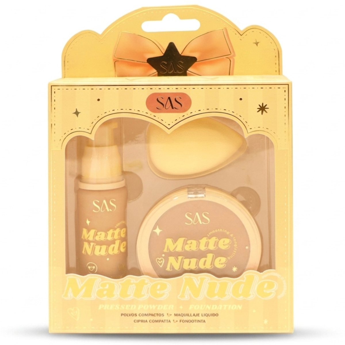 Sas Matte Nude Pressed Powder And Foundation Set