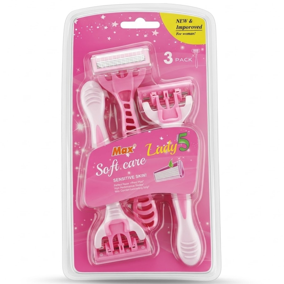 Max Lady 5 Soft Care Razors 3 Pack