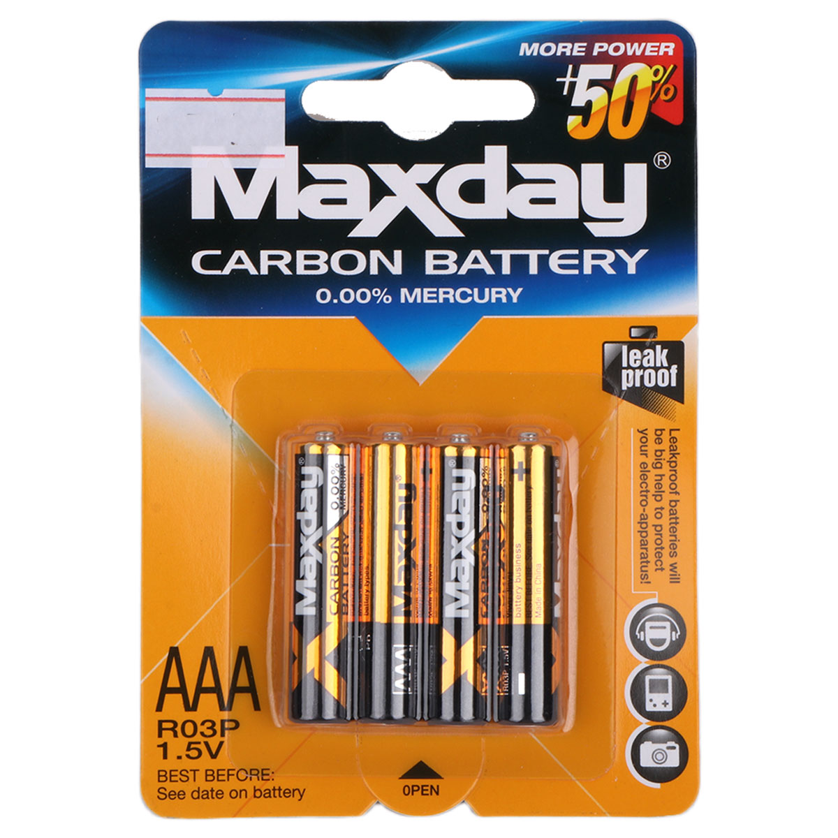 AAA Maxday Carbon Battery 4 Pieces