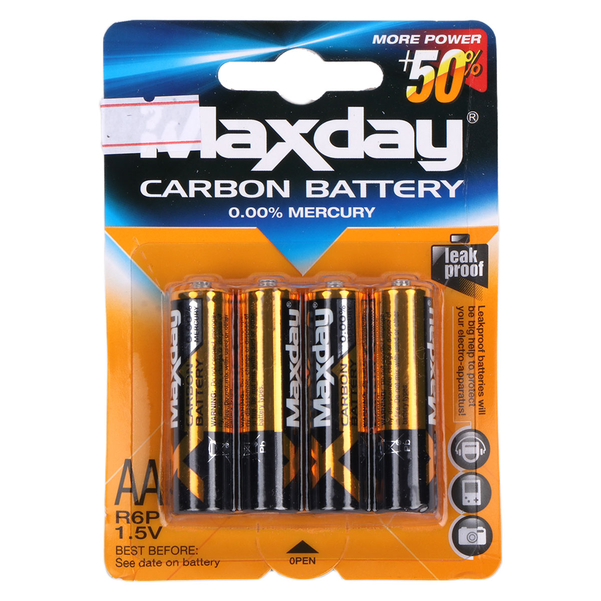 AA Maxday Carbon Battery 4 Pieces