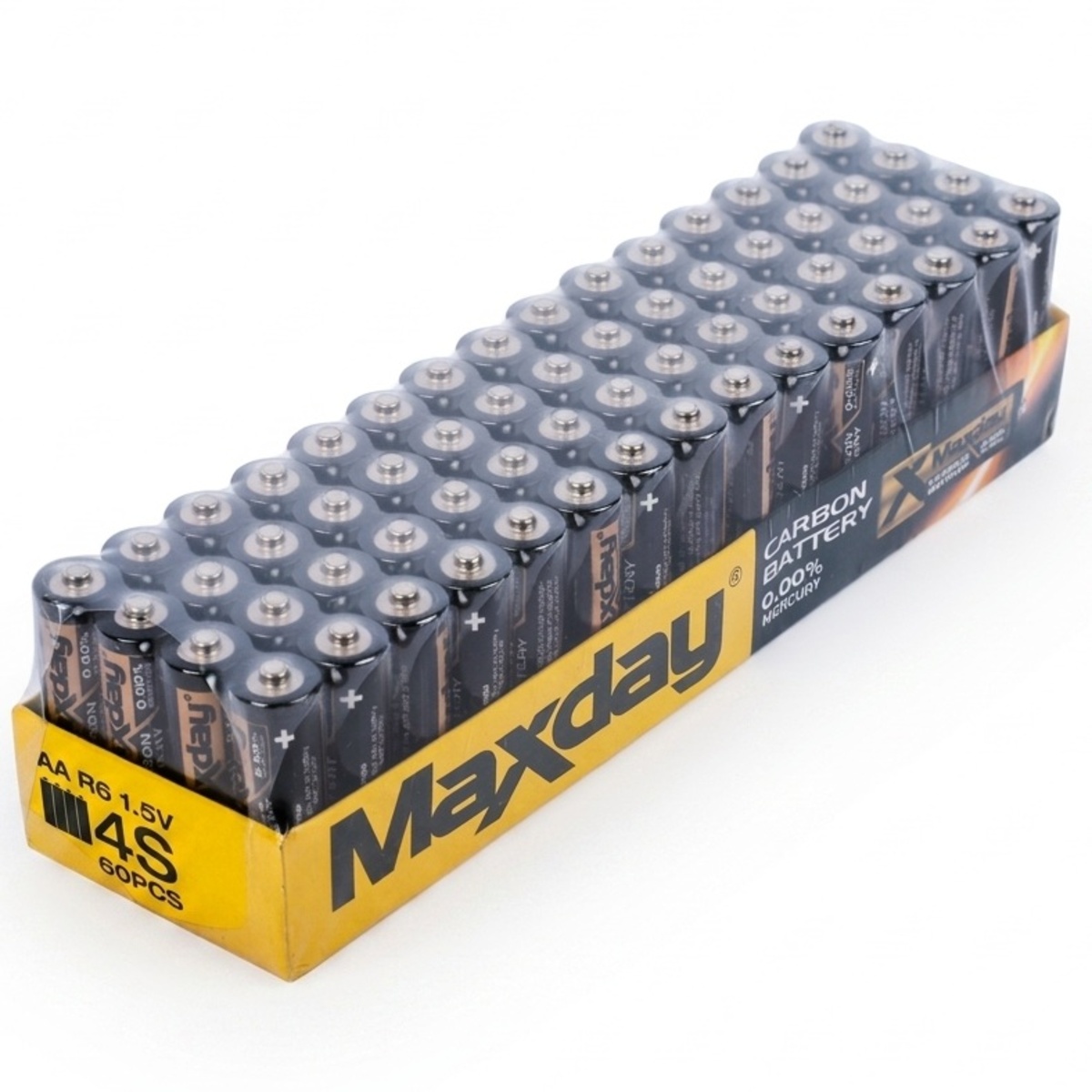 Maxday AA R6 Carbon Battery 1.5V 60Pieces