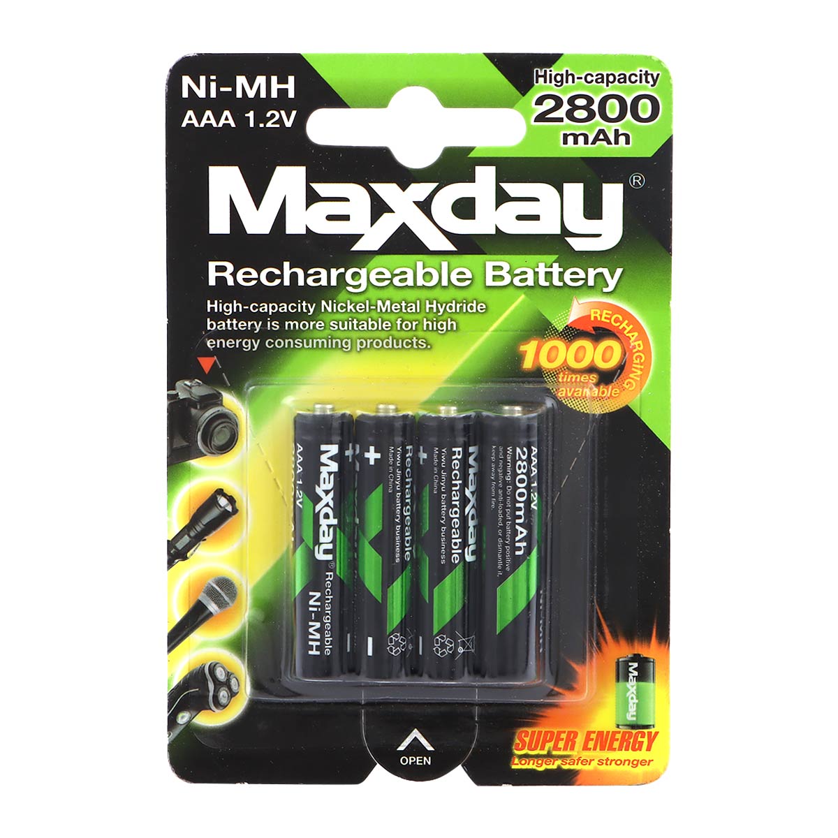 Max Day Rechargeable Battery AAA 4 Pieces