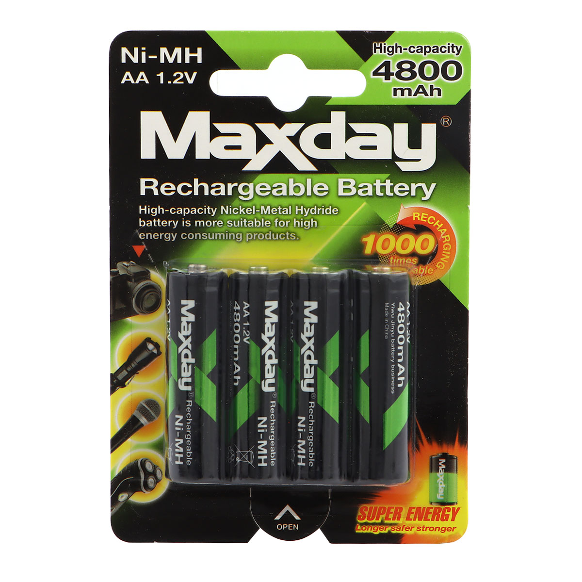 Max Day Rechargeable Battery AA 4 Pieces