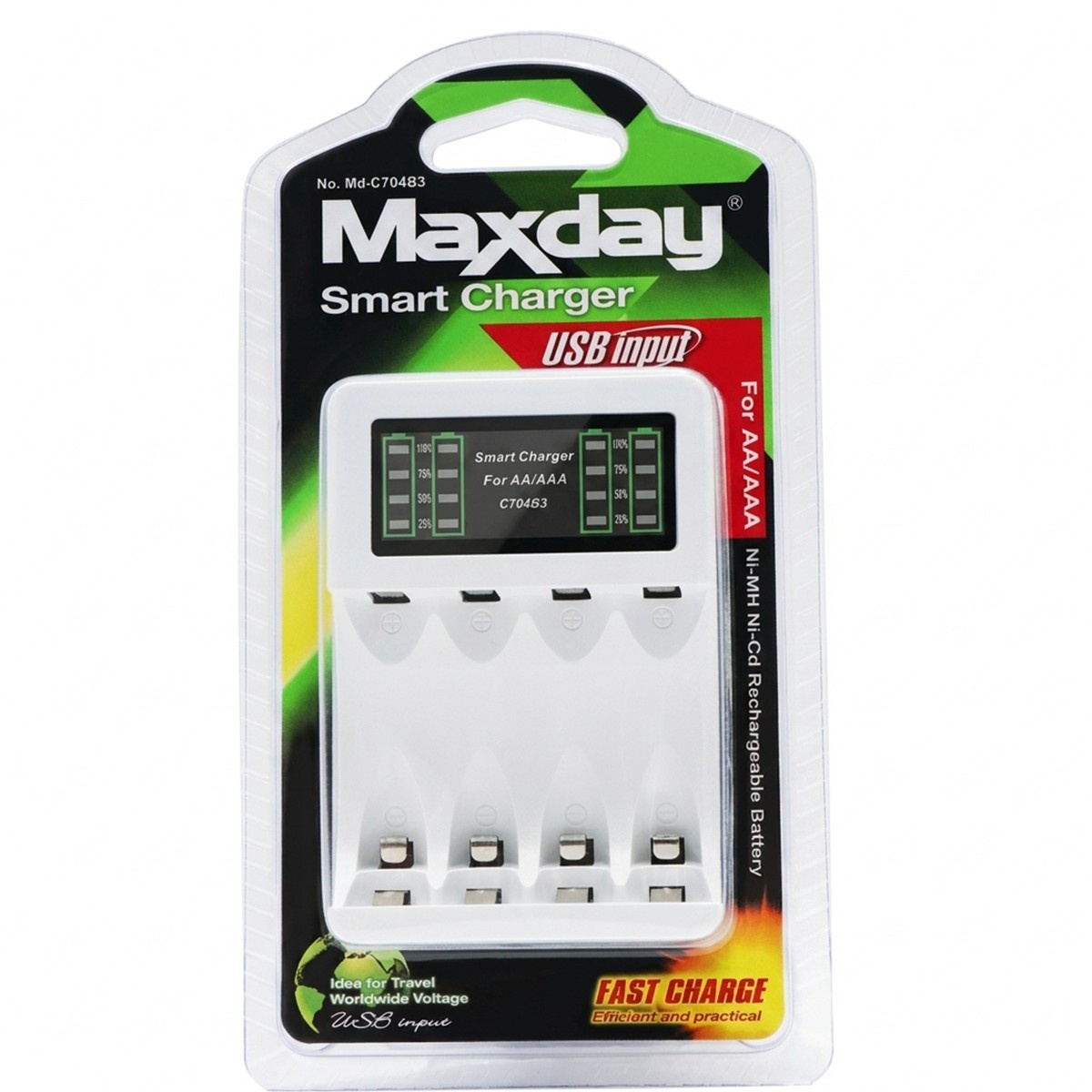 Max Day Smart Battery Charger 4 Pieces
