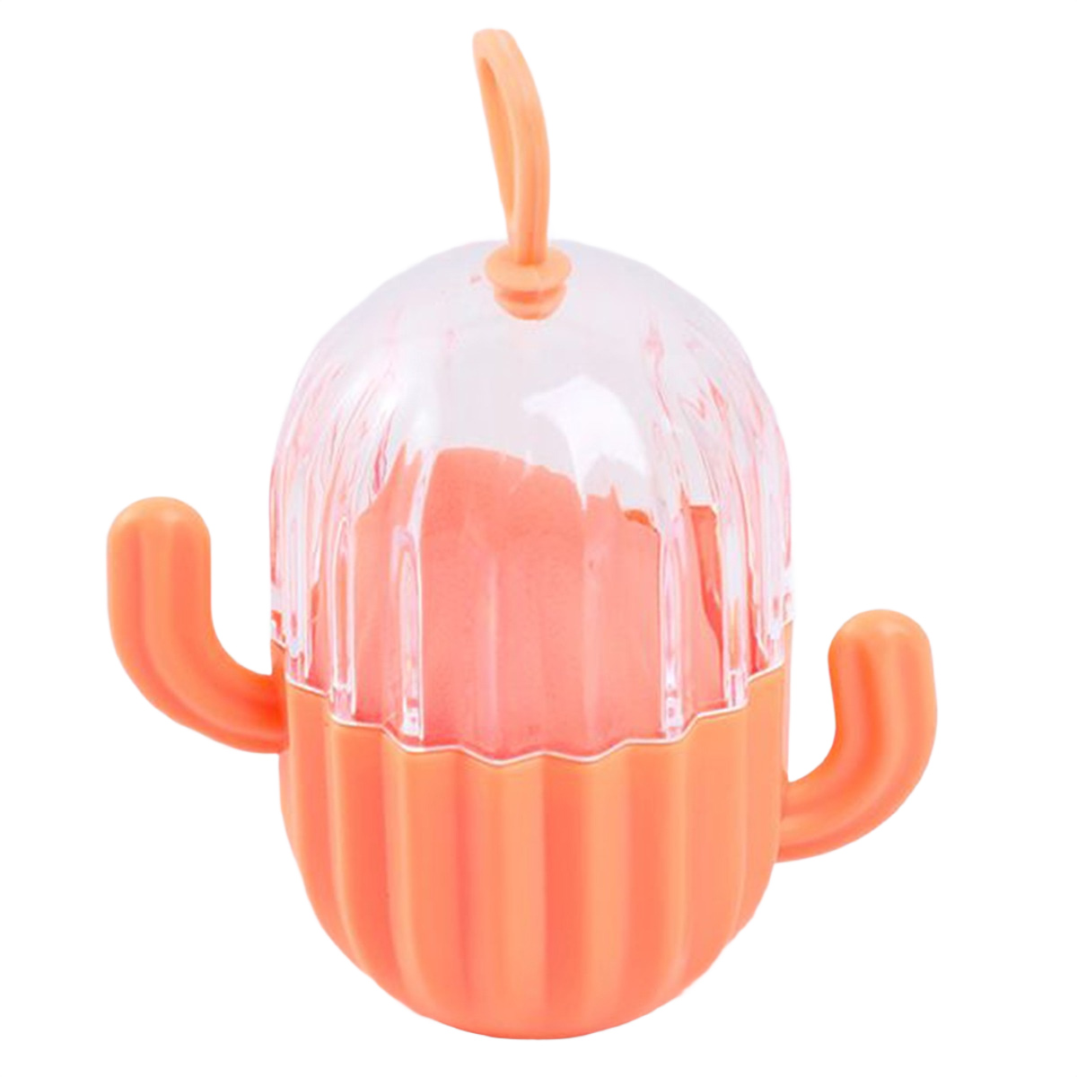 Puff Single Makeup Sponge With Cactus Holder