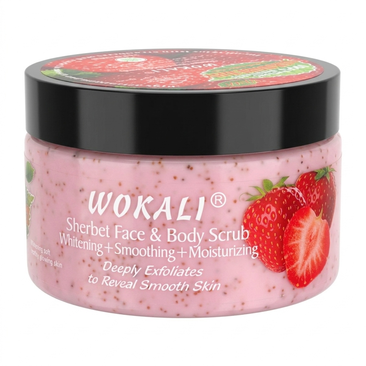 Wokali Sherbet Face & Body Scrub Strawberry 300ml