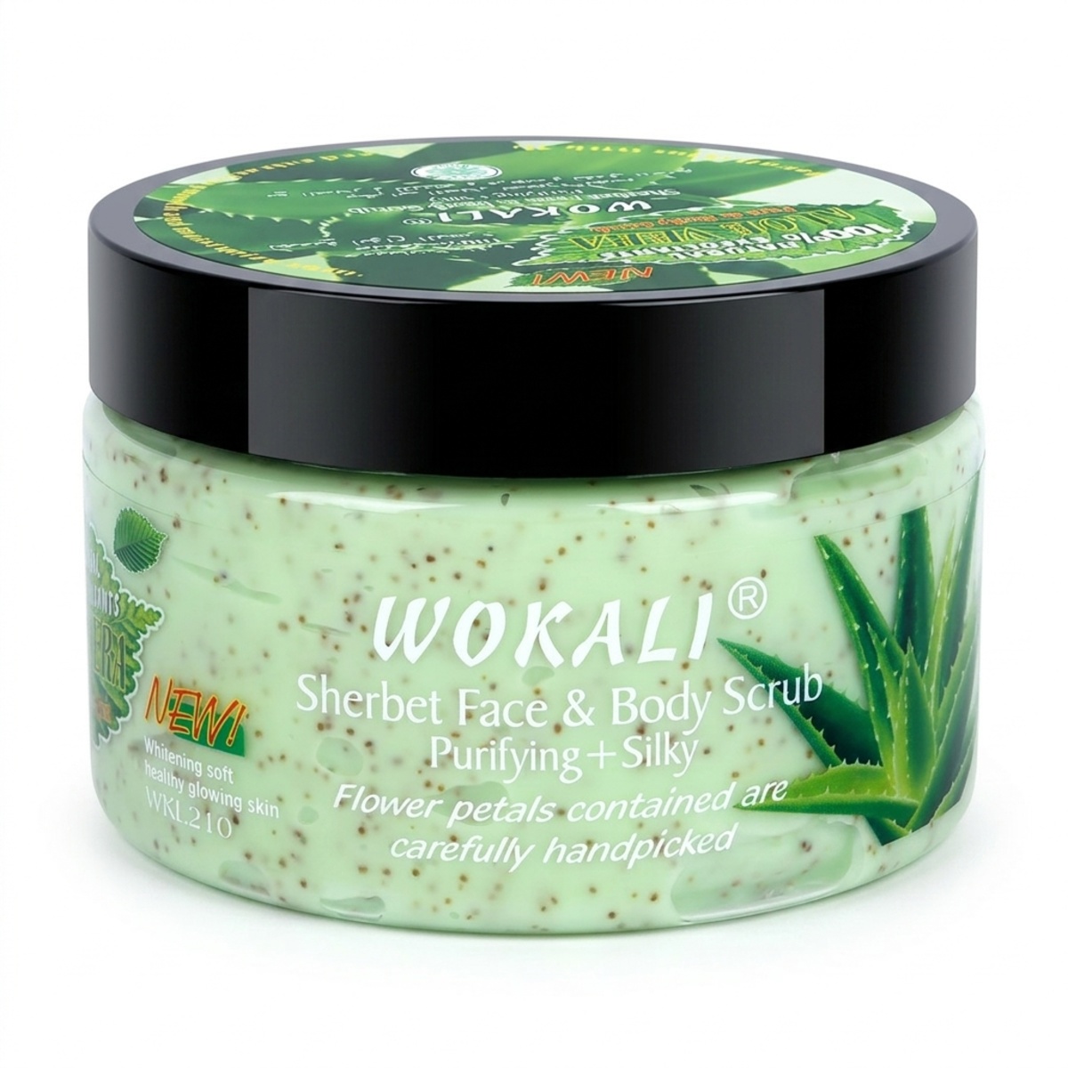 Wokali Sherbet Face & Body Scrub Aloe Vera 300ml