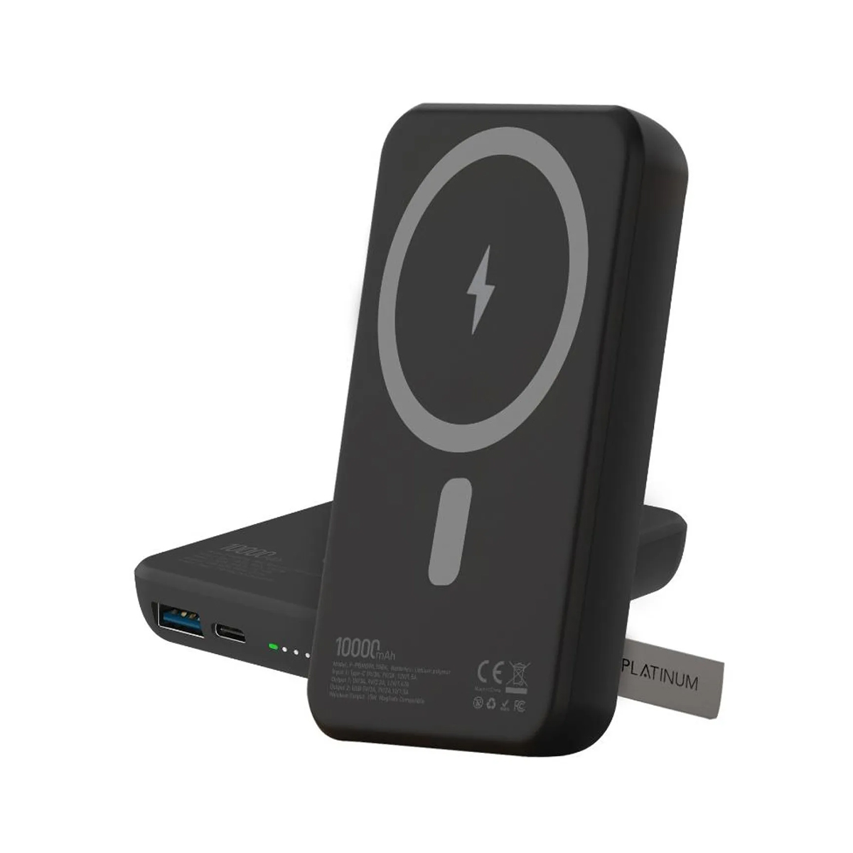 Platinum Mag Wireless Power Bank (10000mAh) Black