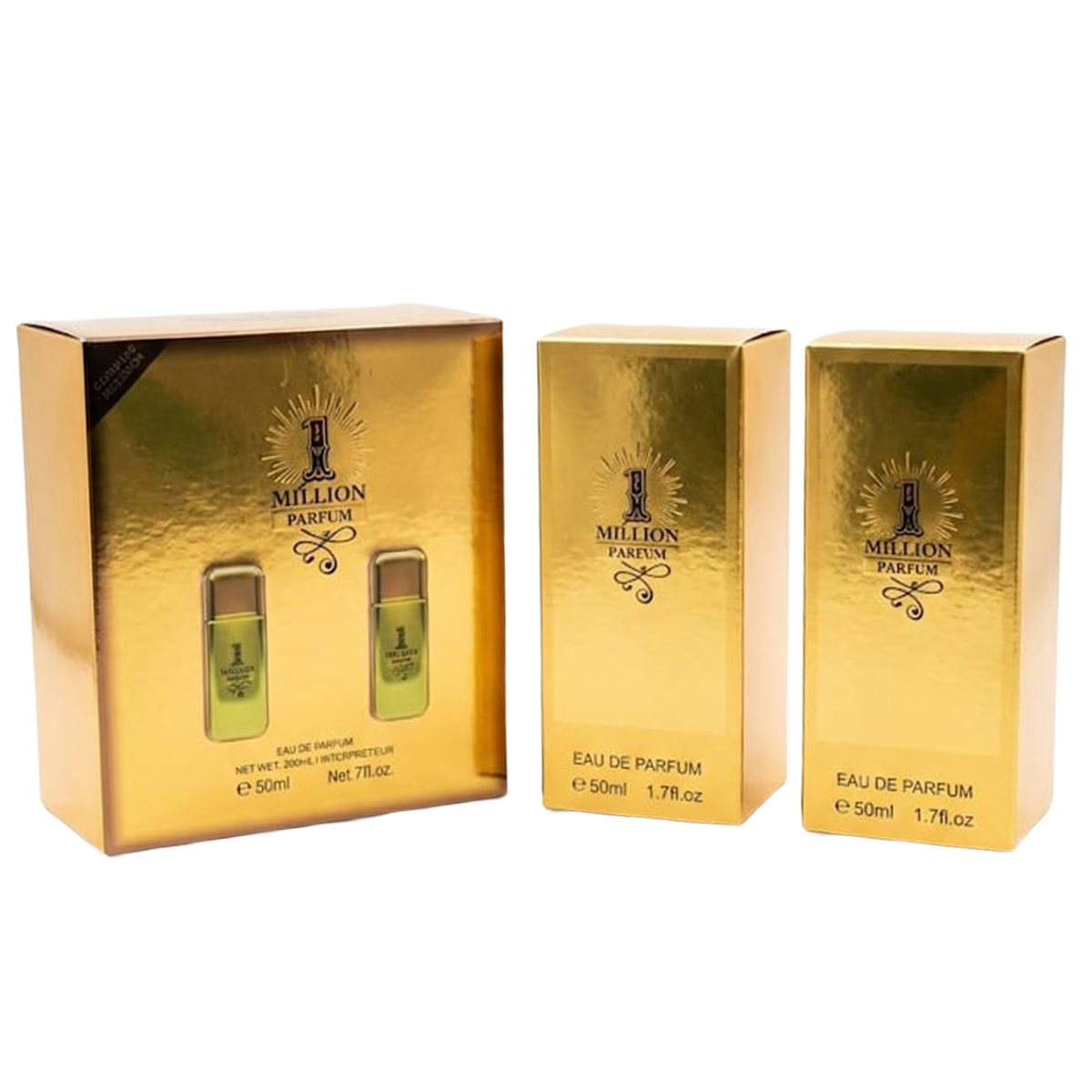 Million Perfume Eau De Parfum 2X50ml For Men