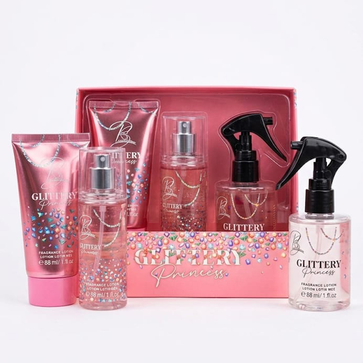 Glittery Princess Body Line Perfume Set For Women