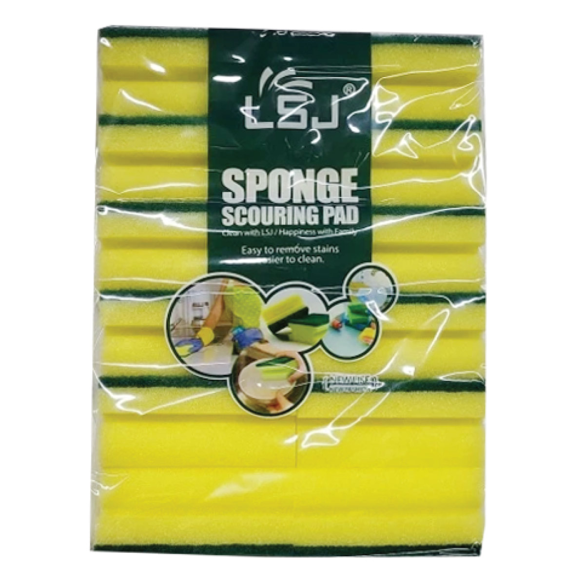 Sponge Scouring Pad 6 Pieces